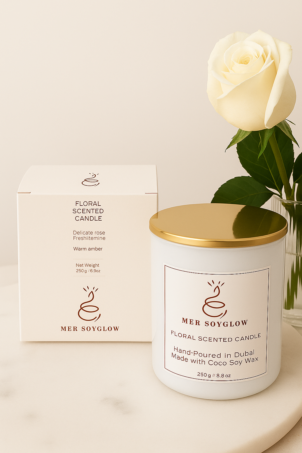 Single Scented Glass Candle