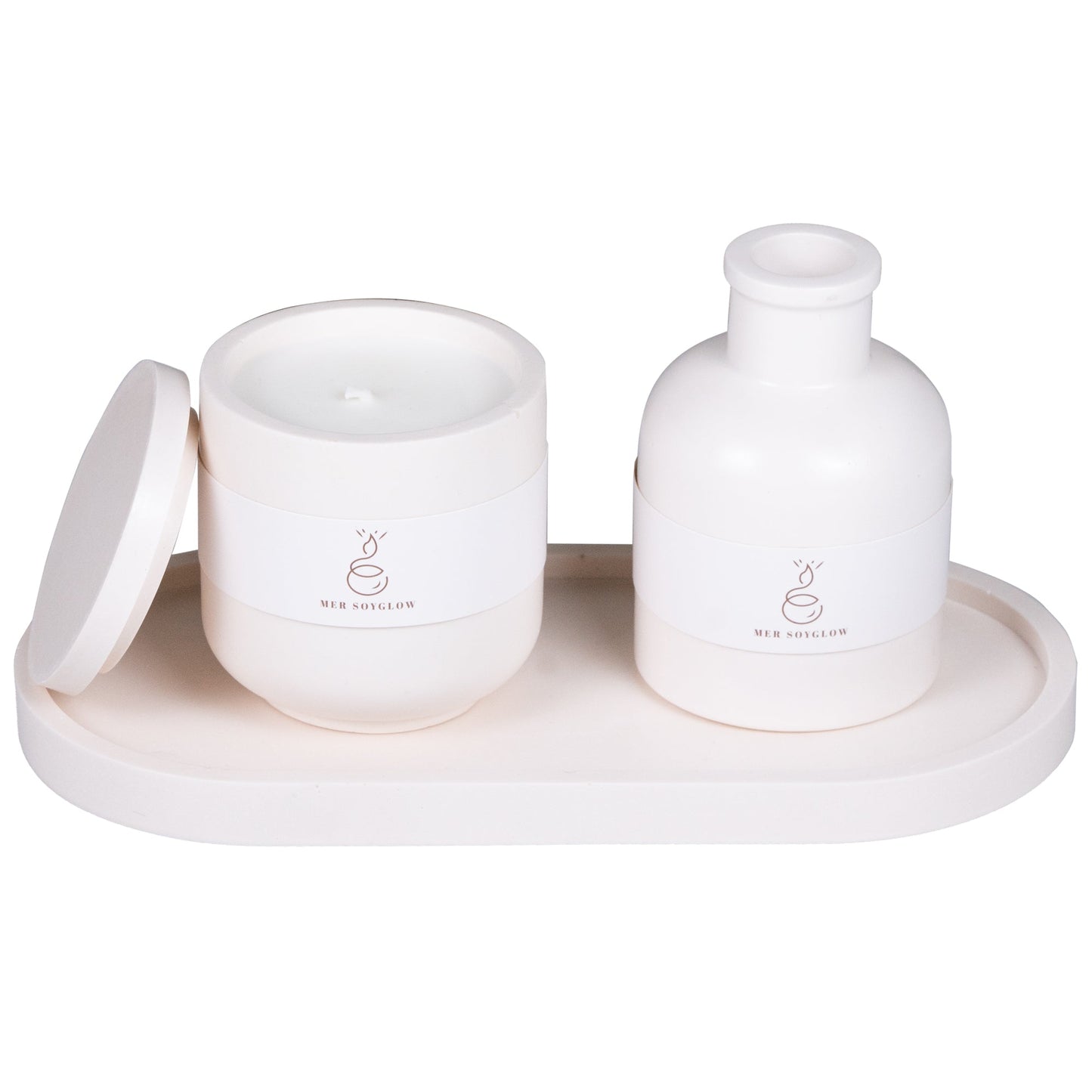 Tray, Vase & Candle Set