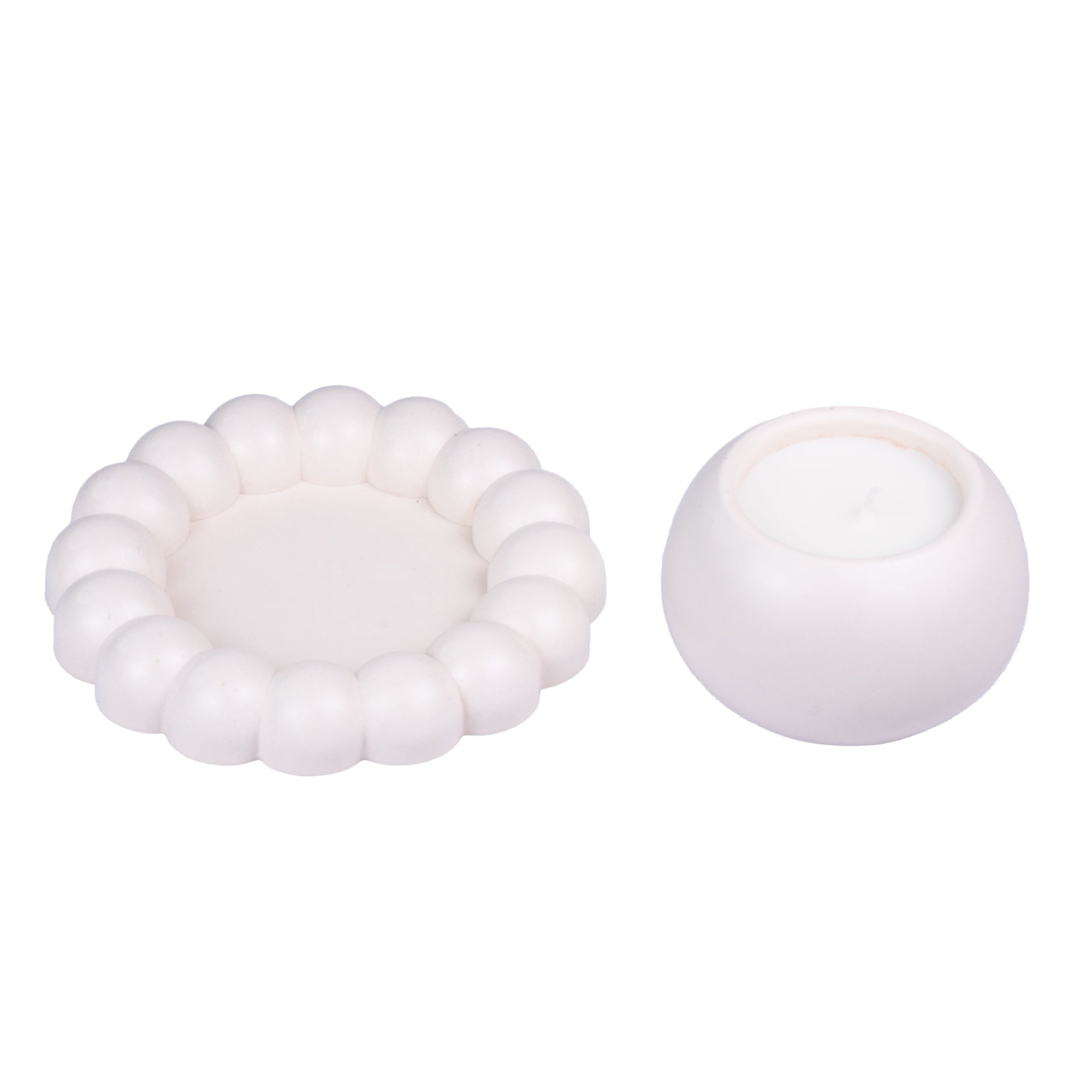 Bubble Tray & Candle Set