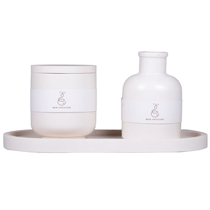 Tray, Vase & Candle Set