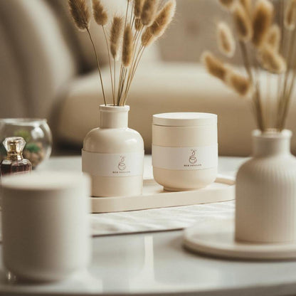 Tray, Vase & Candle Set
